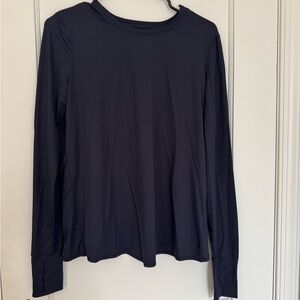 Athleta Women's Navy Long Sleeve Yoga Top